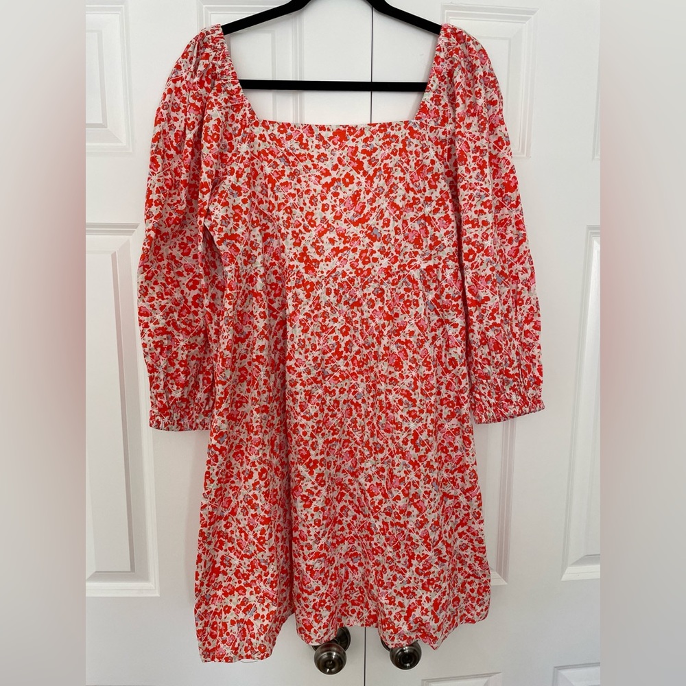 Cotton quilted floral dress